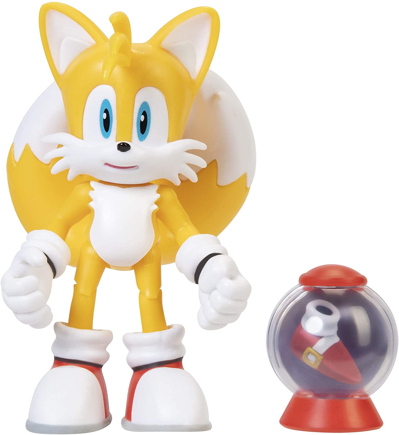 Фигурка Ёжик Соник - Тэйлз (Sonic The Hedgehog Collectible Tails Action Figure with Bendable Limbs and Spinable Friend Disk Accessory)