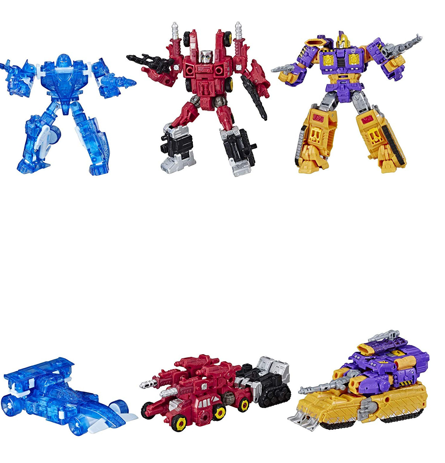 Набор из 3х игрушек Трансформеры: Битва за Кибертрон Делюкс (Transformers: War for Cybertron - Deluxe Fan-Vote Battle 3 Pack with Holo Mirage Powerdasher Aragon and Decepticon Impactor)