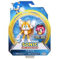 Фигурка Ёжик Соник - Тэйлз (Sonic The Hedgehog Collectible Tails Action Figure with Bendable Limbs and Spinable Friend Disk Accessory)