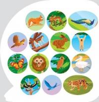 Тварини Євразії. Пізнавальні наліпки #5