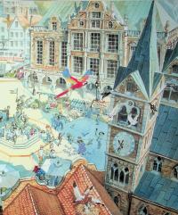 Маленький червоний автобус у місті — Доріс Айзенбургер #8