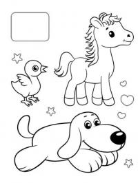 Збірка розмальовок. Малятам. Наліпка-зразок #4