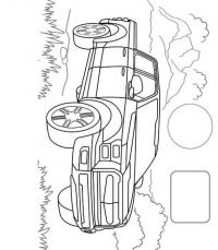 Збірка розмальовок. Машинки. Наліпка-зразок #2