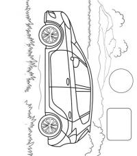 Збірка розмальовок. Машинки. Наліпка-зразок #8