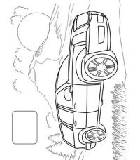 Збірка розмальовок. Машинки. Наліпка-зразок #9