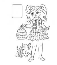 Збірка розмальовок. Дівчатка. Наліпка-зразок #2