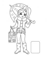 Збірка розмальовок. Дівчатка. Наліпка-зразок #3