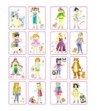 Збірка розмальовок. Дівчатка. Наліпка-зразок #8