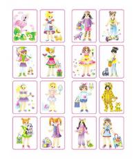 Збірка розмальовок. Дівчатка. Наліпка-зразок #10